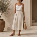 Women’s Linen Midi Skirt